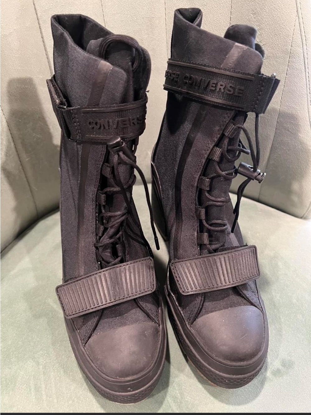 Converse Women’s Black High-Top Lace-Up Tactical Boots NWOT